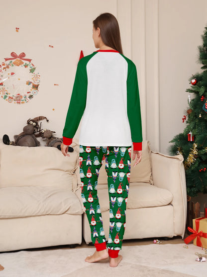 Gnome Print "Merry Christmas" Pajama Set