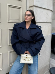 Belted Oversized Windbreaker