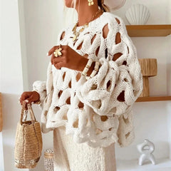 Hollow Out Knit Sweater