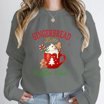 Christmas Gingerbread Latte Print Sweatshirt