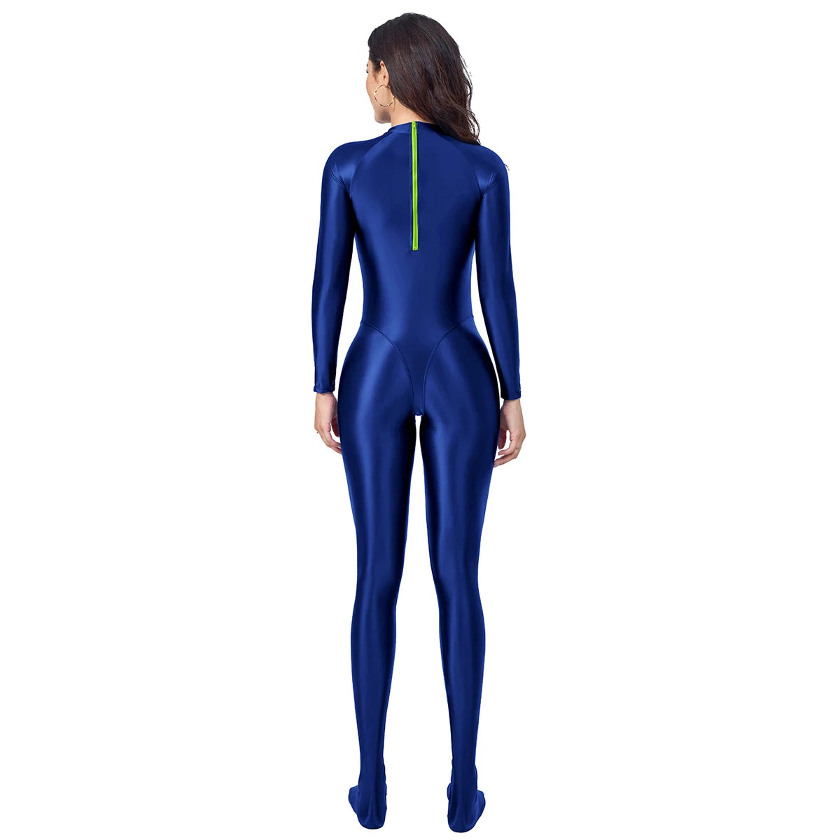 Glossy Patchwork Stretch Jumpsuit