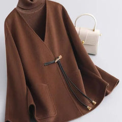 Korean Style V-Neck Coat