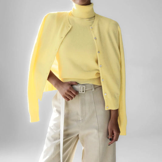 O-Neck Single-Breasted Knit Cardigan