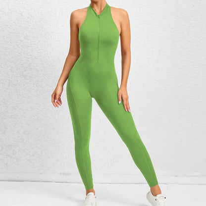 Zip Up Scrunch Butt Yoga Jumpsuit