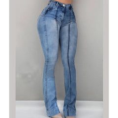 High Waist Bell Bottom Jeans