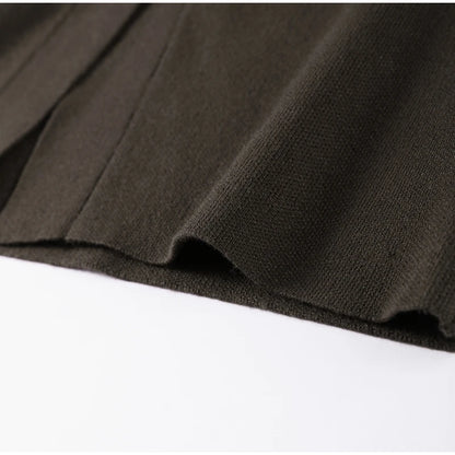 Solid Button V-Neck Cardigan