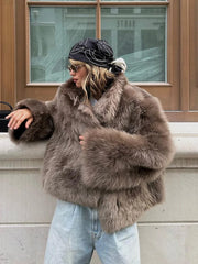 Faux Fur Plush Jacket