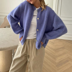 Front Button Knit Cardigan