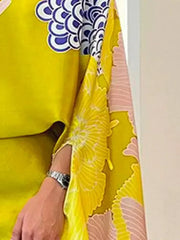 Floral Batwing Sleeve Blous