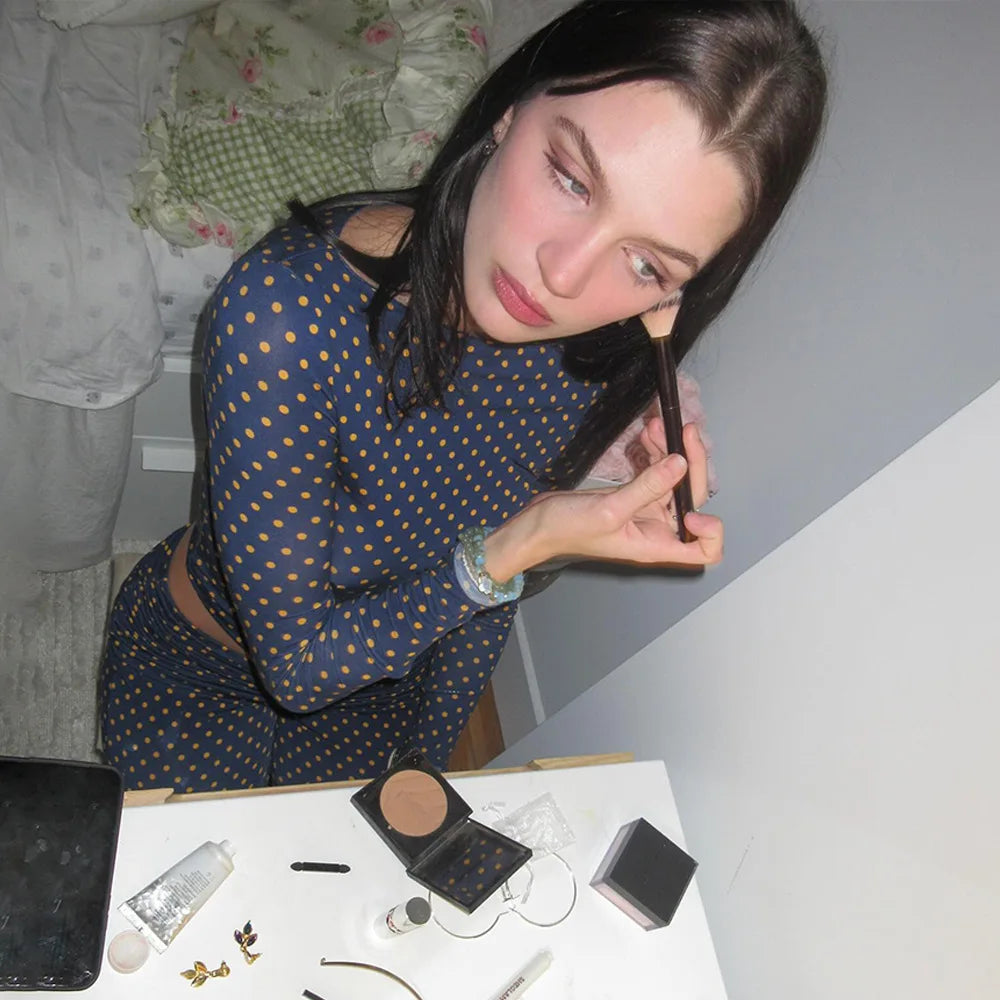 Polka Dot Top Pants Set