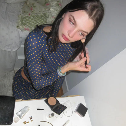 Polka Dot Top Pants Set