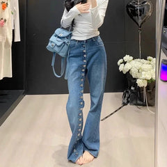 High Waist Straight Jeans