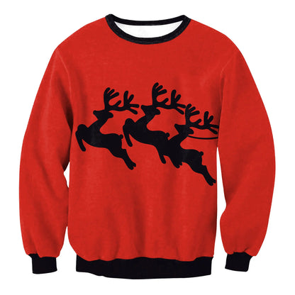 3D Reindeer Christmas Sweater