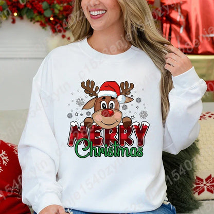 Christmas Reindeer Plaid Sweatshirt
