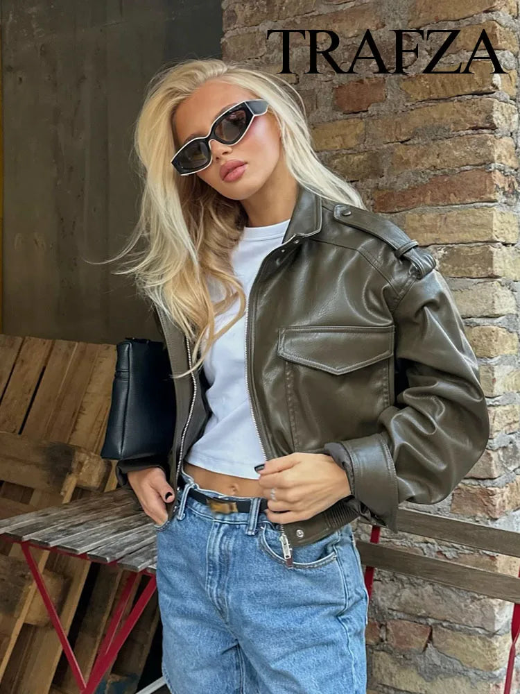 Solid Long Sleeve Streetwear Jacket