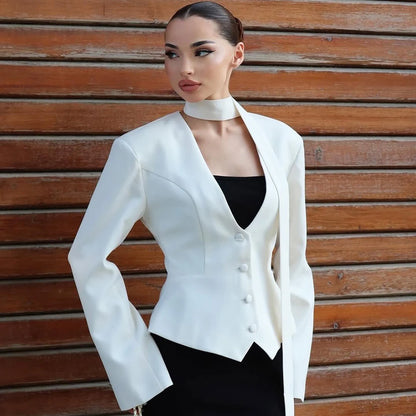 Slim Waist Single Breasted Coat