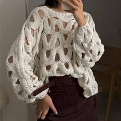 Hollow Out Knit Sweater