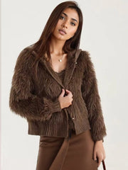 Hooded Knit Cardigan