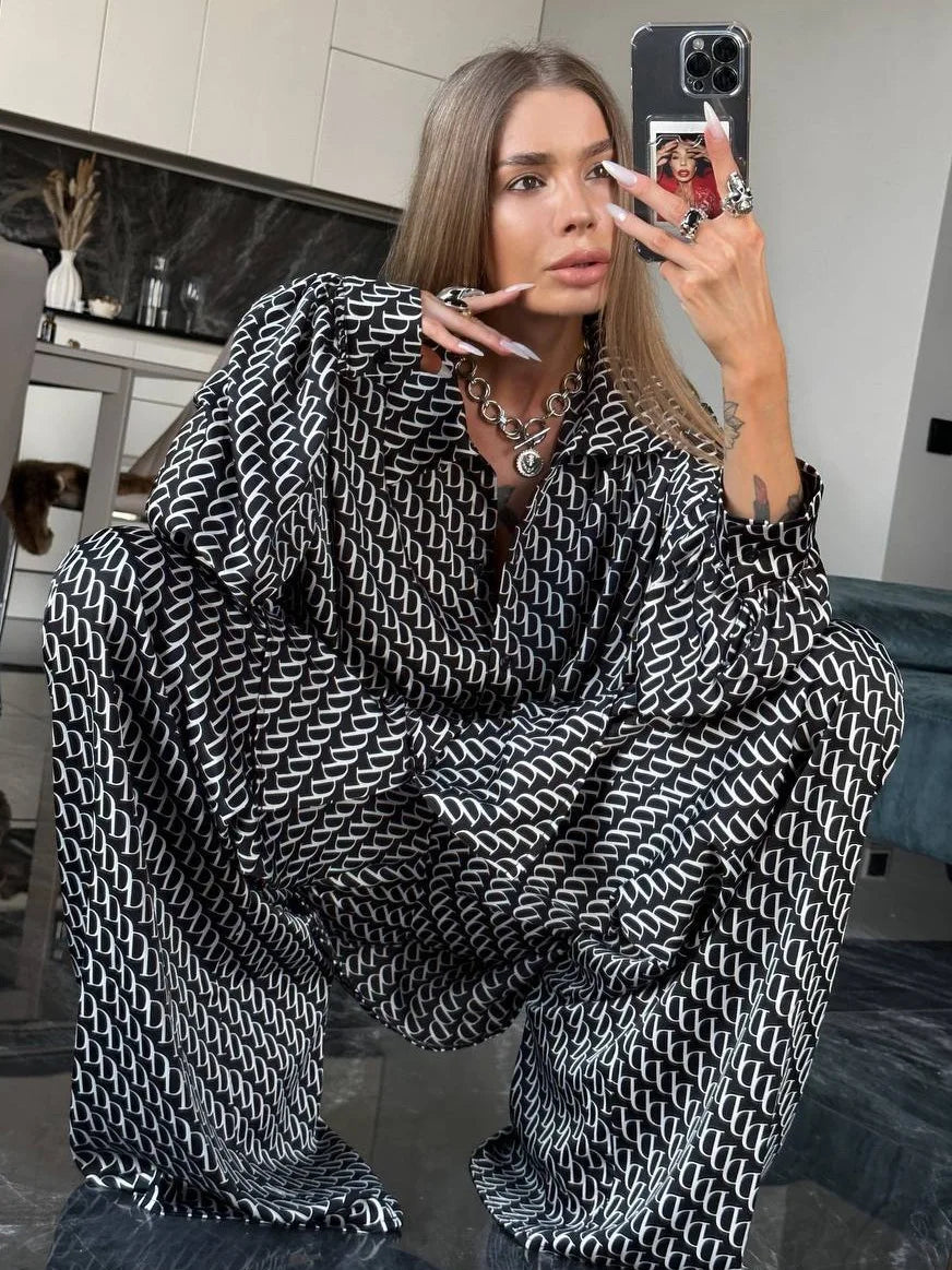 Printed Shirt Pants Set