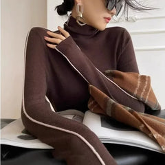Slim Turtleneck Knit Sweater