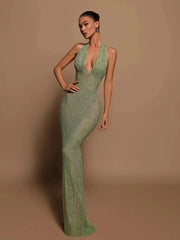 Single-Shoulder Sequin Bodycon Dress