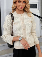 Single-Breasted Knit Cardigan