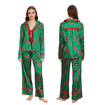 Leopard Print Christmas Pajama Set