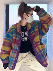 Polar Fleece Plaid Coat