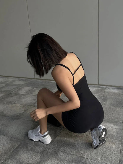 Backless Bodycon Romper