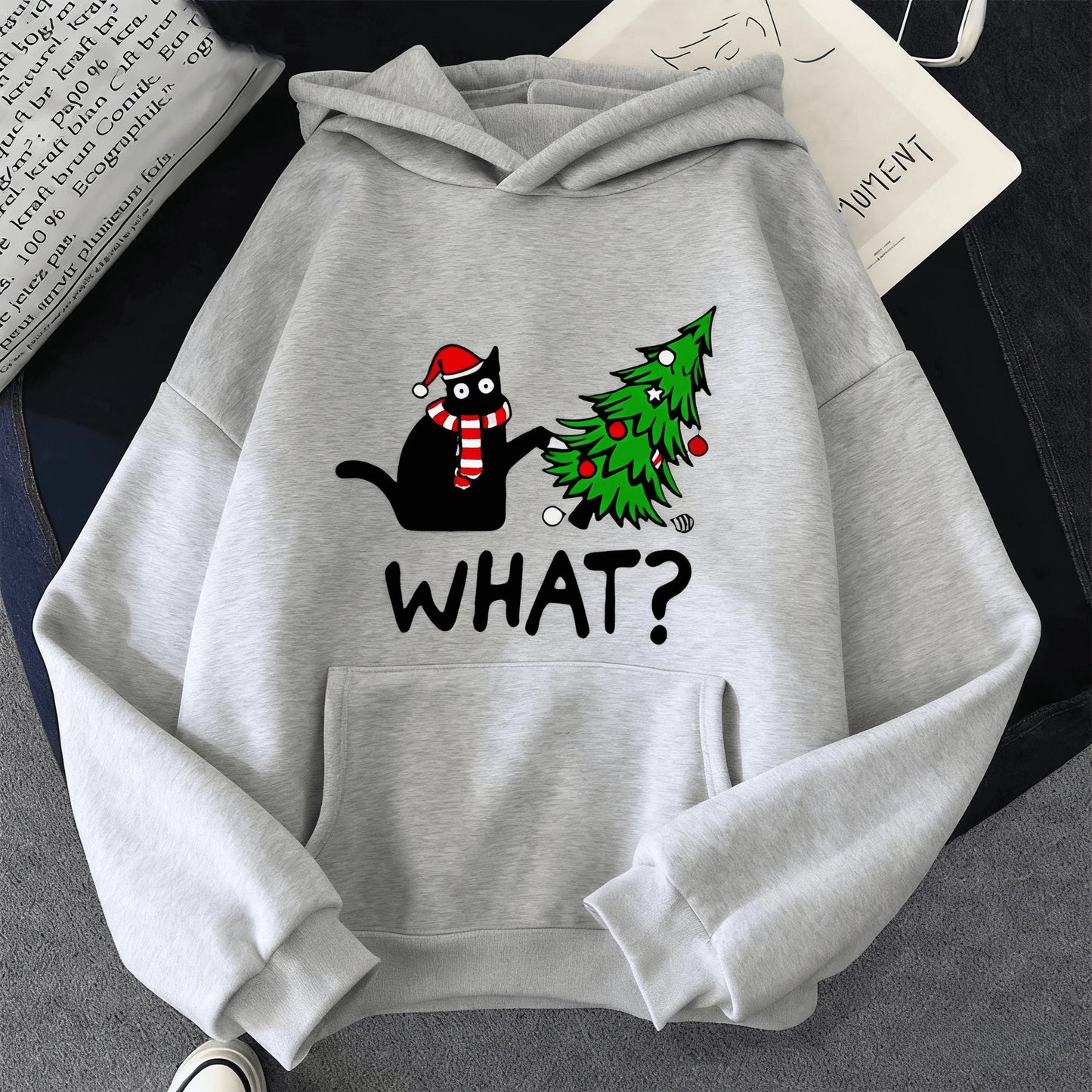 Christmas Cat & Tree Hoodie