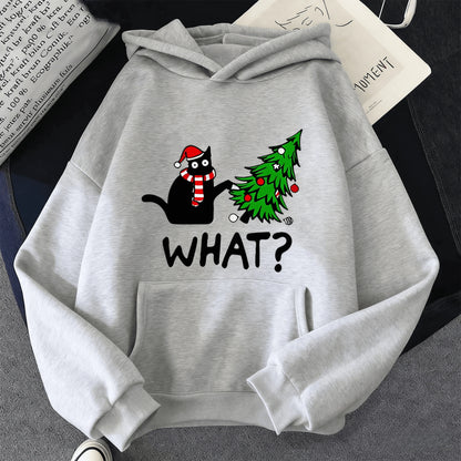 Christmas Cat & Tree Hoodie
