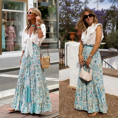 Boho Printed A-Line Skirt