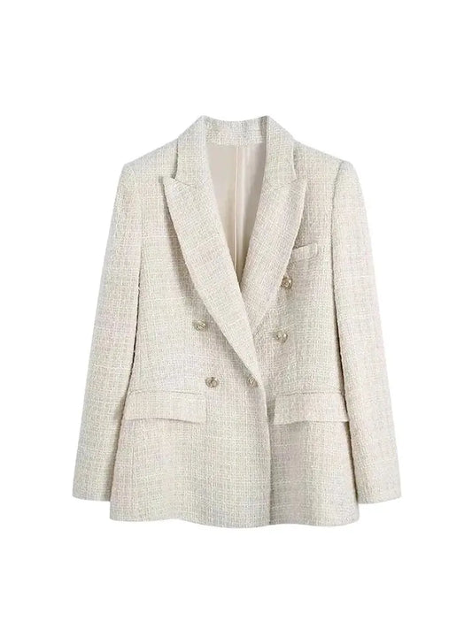Tweed Double Breasted Blazer