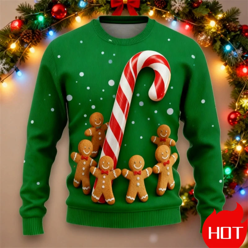 Gingerbread 3D Print Ugly Sweater
