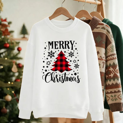 Red Christmas Tree Print Sweatshirt