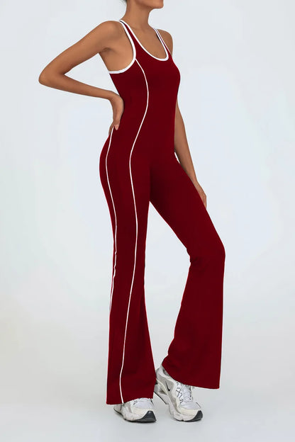Backless Flare Yoga Jumpsuit