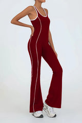 Backless Flare Yoga Jumpsuit