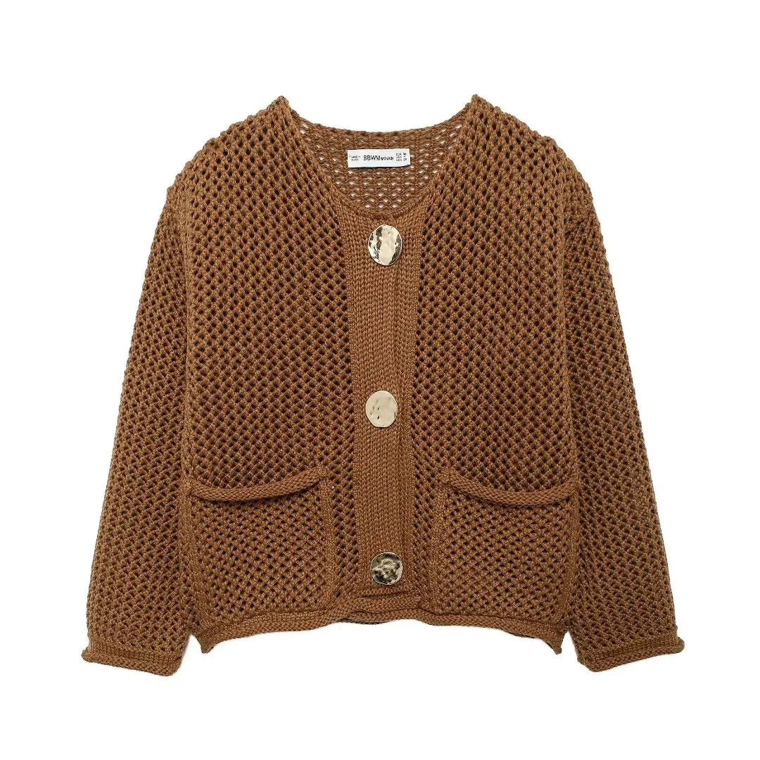 Button Front Knit Cardigan