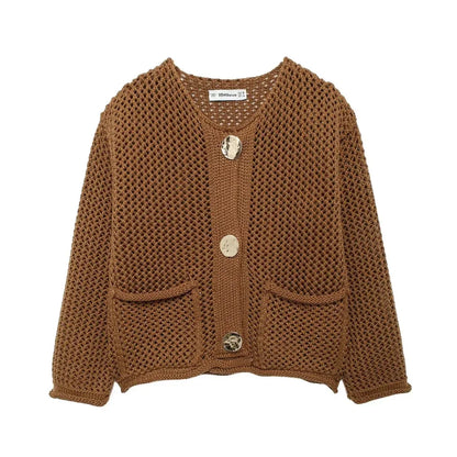 Button Front Knit Cardigan