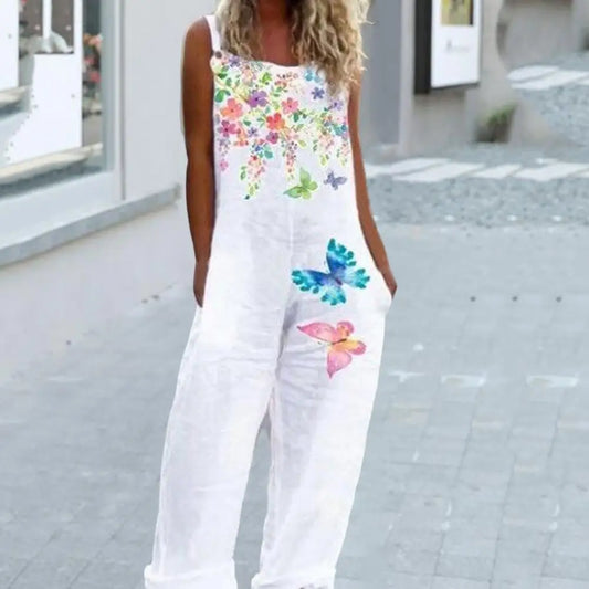 Spaghetti Strap Print Jumpsuit