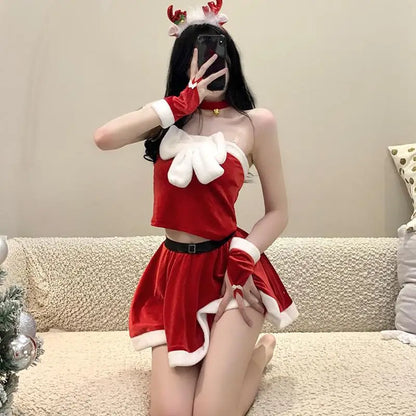 Sexy Christmas Party Skirt Set