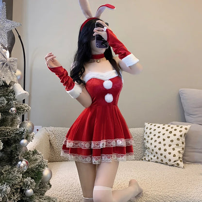 Rabbit Girl Christmas Cosplay Costume