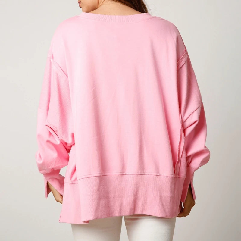 Candy Cane Print Sequin Sweatshirt