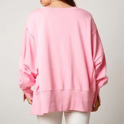 Candy Cane Print Sequin Sweatshirt