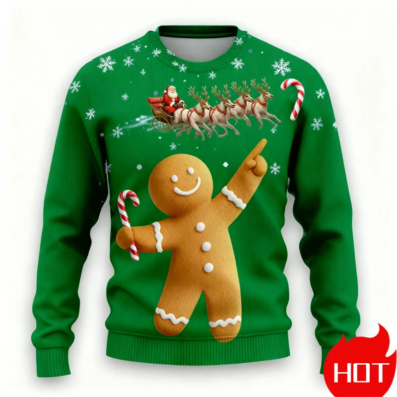 Gingerbread 3D Print Ugly Sweater