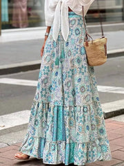 Boho Printed A-Line Skirt