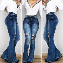 High Waist Bell Bottom Jeans