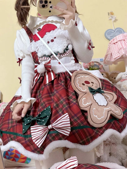 Red Lolita Christmas Cape Dress