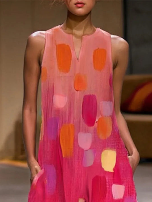 Multicolor Printed Wide Leg Jumpsuit