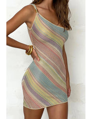 Backless Printed Mini Dress